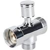 Generic Miscelatore Doccia Valvola Rubinetto Deviatore in Ottone Elettroplaccato con Maniglia Solida Adatta a Regolare Acqua Montaggio Bagno Cucina, 64mm