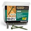 Deck Plus Hillman Fasteners 48402 2,3 kilogram 10 x 2.5 Green Deckscrew