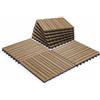 CLICK-DECK Piastrelle per pavimenti in composito Plus, per patio, balcone, cemento, vasca idromassaggio, pavimenti quadrati da 30 x 30 cm, facile installazione, bassa manutenzione, drenaggio (18