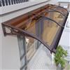 Zhaomi Pensilina Per Porta Esterna,Copertura Moderna In Policarbonato Marrone,Tenda Da Sole Per Veranda Con Grondaia Grande,Espandibile Silenziosamente,Adatta Per Esterni,Patio (80x120cm/31x47in,C)