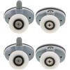Gatuida Ruote Porta Doccia Scorrevole in Acciaio Inox, 4 Pezzi per Vetro | Ricambi Box Doccia Rotelle, Rulli Porta Scorrevole Doccia, Design Piatto, per Porta a Battente