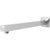 QWORK® 40cm Braccio doccia in acciaio inossidabile, finitura cromata lucida, attacco universale da 1/2, per soffione doccia a pioggia per bagno