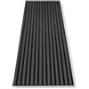 Hagefol® Pannelli acustici autoadesivi 240x56 cm, Colore: Nero, Pannelli murali in finitura legno, decorazione 3D, parete lamellare insonorizzata in impiallacciatura di legno su feltro acustico (2