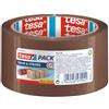 tesapack Nastro Adesivo Solid & Strong - 66m x 50mm, Marrone, 6 Rotoli | Nastro Adesivo Resistente per Pacchi in Pellicola di PP - Resistente al Tempo, agli UV e a Temperature Estreme, Silenzioso