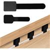 nutmanel 50 pezzi Fascette Fermacavi, Fascette Elettricista, (30 * 90mm)(35 * 150mm) Adesivo, Riutilizzabili, Regolabile, da Mettere Sotto la Scrivania, Sistemare Cavi Pc, per Casa, Scrivania, Ufficio(Nero)