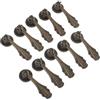 COOLHIYA Maniglie Pendenti Vintage 10 Pezzi in Bronzo per Armadietto e Cassettiera Foro Singolo Stile Rustico per Mobili da Cucina