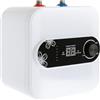 Quenoxo Scaldabagno elettrico da 8 l, 1500 W, riscaldamento rapido, contenitore interno in acciaio inox, regolazione della temperatura 30-65 °C, impermeabile IPX4, montaggio a parete per cucina, bagno, casa