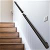 Yopappol Corrimano per scale a parete 1 2 3 4 5 6 metri | Corrimano in acciaio inossidabile per scale | Corrimano per scale in tubo industriale per interni ed esterni | Nero(300cm)