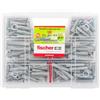 Fischer KIT UX, Valigetta 80 Tasselli UX con vite Assortiti per Fissaggio su Muro pieno, Mattone forato, Cartongesso, 544257