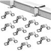 Naapesi 10 pezzi Morsetti per tubi quadrati in acciaio inox 304, staffe di fissaggio robuste per ringhiere, cavi, mobili e progetti domestici (20 * 20mm)