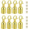 PATIKIL Fermacorda Per Paletti 28x80mm D'Oro Ganci Baccello 8Pz | Divisori Coda, Ganci Scatto, Per Corde in Velluto Barriere Estremità Transenne Delimitazione Controllo Folla