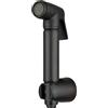 Xcel Home Soffione a spruzzo nero in ottone musulmano per WC e bagno, bidet a parete per igiene, lavaggio animali domestici, pulizia e giardinaggio, tubo da 1,5 m e supporto inclusi