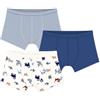 Petit Bateau Set di Boxer per Bambini in Cotone con Cintura a Collo Stampato con Cani