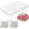 Zertylre Sous Vide - Contenitore per cottura a bassa temperatura con coperchio, capacità 25 litri, con coperchio e vassoio per la cottura di molte marche di bistecche, bistecche