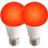 LXSINO Lampadine a LED rosse (625 nm) e ambra (1600 K) per favorire il sonno, lampadine E27 che bloccano la luce blu per stimolare la produzione di melatonina, LED 7W equivalenti a 60W