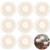 WJIAAA Copertura per barattoli di pasta naturale, confezione da 8 coperture riutilizzabili in lino per contenitori di lievito naturale, per bocca da 8 a 10 cm, bianco