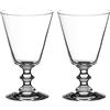 DIAMANTE Coppia di bicchieri da vino rosso in cristallo Elizabeth | Stile vintage | Cristallo premium | Set di 2