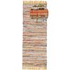 carpetfine Tappeto a tessitura Kilim Chindi passatoia Giallo 75x200 cm | Tappeto moderno per soggiorno e camera da letto
