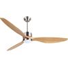 Ovlaim 165 CM di legno solido 3 elica a pale con ventilatore intelligente | per soffitti leggero e remoto, 6 motore a corrente continua silenziosa velocità per salotto, camera da letto