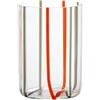 Zafferano Bicchiere Tirache vetro borosilicato bicolore Rosso-grigio box 6 pezzi
