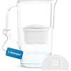 Wessper Caraffa Filtrante per Acqua con contatore LED 2,8L | Ricambio per Dafi Unimax Aquaphor A5 BRITA Maxtra+ PHILIPS AWP212/10 | Contiene Caraffa Filtrante per l'acqua + Cartuccia Filtrante, Bianco