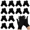 Xynovate 12 Paia di Guanti in Cotone Nero, Guanti in Tessuto Morbido per Maschere per Le Mani per Mani Secche Idratanti Cosmetici Eczema, Mani Spa,XL