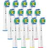Chiinet Testine di ricambio generiche compatibili con spazzolini elettrici Oralb 3D Pro, colore bianco, ricariche per spazzolino Oralb Special sbiancante, 12 pezzi