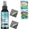 Rakiuty Spray per Riparazione Lenti,100ml Spray Riparazione Lenti Occhiali,Spray Per La Pulizia Degli Occhiali,con 1 Panno per la Pulizia