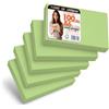 OFITURIA Flashcards A6 Verde Chiaro Lisce 100 Pezzi, Cartoncini Studio