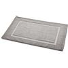 Amazon Basics Tappetino per il bagno con fascia decorativa, grigio, 50.8 x 78.7 cm