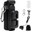 Risegun Treppiede per smartphone con telecomando Bluetooth, supporto per smartphone estensibile 3 in 1, adattatore per treppiede, rotazione a 360°, mini treppiede portatile con moschettone