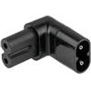Kabelmeister Adattatore di corrente da presa C8 a C7/Euro 8, angolo superiore/inferiore, nero
