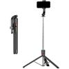 Heucadup treppiede smartphone, selfie stick con telecomando Asta per selfie Bluetooth da 170 cm cavalletto per smartphone, tripod, Compatibile con tutti i telefoni cellulari dotati di Bluetooth