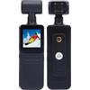 Plyisty Camera da 4K Mini Corpo, Fotocamera Wifi con Clip Posteriore, Camma del Corpo Indossabile POV con Lente Rotante a 180 Gradi, per il Vlogging per Ciclismo da Viaggio