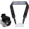 USA Gear Custodia in Neoprene per Fotocamera (Grigio Intrecciato) + Tracolla (Nero) - Bundle