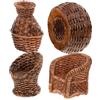 Abaodam Mobili per Bambole di Mobili per Casa delle Bambole Accessori in Miniatura Sedia Intrecciata Arredamento per Mini Casa