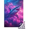 pSjDkMvHfRbLz Squalo Nuvole Fantasia Puzzle 1000 Pezzi Carta Puzzle per Adulti Famiglia Relax Decorazione Regalo 70x50cm/1000pcs