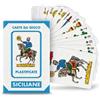Generico Carte Siciliane 100% Plastificate - Mazzo da 40 Carte da Gioco Professionali, Impermeabili, Resistenti e Lavabili, Ideali per Scopa, Scopone, Briscola, Tressette e Asso Pigliatutto
