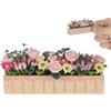 Toyvian Accessori per casa delle bambole, vaso da fiori in miniatura in legno, 8,2 x 3 x 1,7 cm, decorazione da giardino realistica per balcone, corridoio e giardino, con colori vivaci, ottima fattura