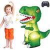 Hitish Htish - Dinosauro gonfiabile telecomandato, 2,4 GHz, con luce sonora, rotazione a 360°, gioco di dinosauro interattivo, regalo di compleanno per bambini dai 3 4 5 6 7 8-12 anni