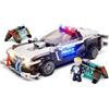 Lumibricks K's Spinner - Kit di costruzione luminoso, 410 pezzi, veicolo della polizia galleggiante futuristico con illuminazione a LED, drone hover rimovibile, modello da collezione sci-fi per adulti