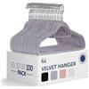 Blumtal Grucce Appendiabiti in Velluto - 100 Pezzi - Grigio | Grucce Vellutate Salvaspazio nell'Armadio - Gancio Rotante 360° - Stampelle Armadio per Pantaloni