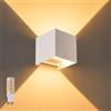 Partenopea Applique da Parete Esterno LED G9 Cubo IP65 Impermeabile Doppio Fascio di Luce Lampadina Sostituibile Design Moderno per Interno ed Esterno (1, Bianco luce calda 3000K)