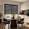 Estores Basic Tende a Rullo Giorno e Notte Eleganti con Tessuto a Doppia Caduta per Porte e Finestre, Tenda Giorno e Notte a Facile Installazione con Filtraggio di Luce Regolabile, STORESBASIC Grigio Scuro 180x250