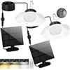 CISSIYOG Lampada Solare da Esterno, Lampade a Sospensione Solari | 3 Colore Luce Solare per Percepire il Crepuscolo, IP65 Impermeabile/6Luminosità/Telecomando per Balcone/Giardino-2PCS