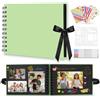 DazSpirit Album Fotografico A5, Scrapbook Fai da Te, 40 Pagine Nere | 20 Fogli Con 6 Pennarelli Metallici E 8 Adesivi Per Foto, Portafoto E Libro Dei Ricordi Per Matrimonio, Viaggio E Compleanno