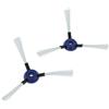 vhbw 2X Spazzola Laterale Compatibile con Rowenta Smart Force Extreme RR7126, RR7145, RR7145WH Robot aspirapolvere - Set spazzole, Nero/Bianco/Blu