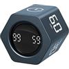 QUMOX F6 Timer Pomodoro Cubo, Verde | Basta ruotare il timer sul lato desiderato per avviare un conto alla rovescia preimpostato.