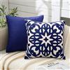 ETOLISHOP Set di 2 Federe Cuscini Divano in Velluto 45x45cm Copricuscini Divano Soggiorno Federe per Cuscini Blu Navy Mandala Stampa Modello Copricuscini Divano Moderni Pillowcase per Soggiorno Balcone
