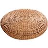 Generic Tatami - Cuscino da pavimento in paglia di forma rotonda con imbottitura